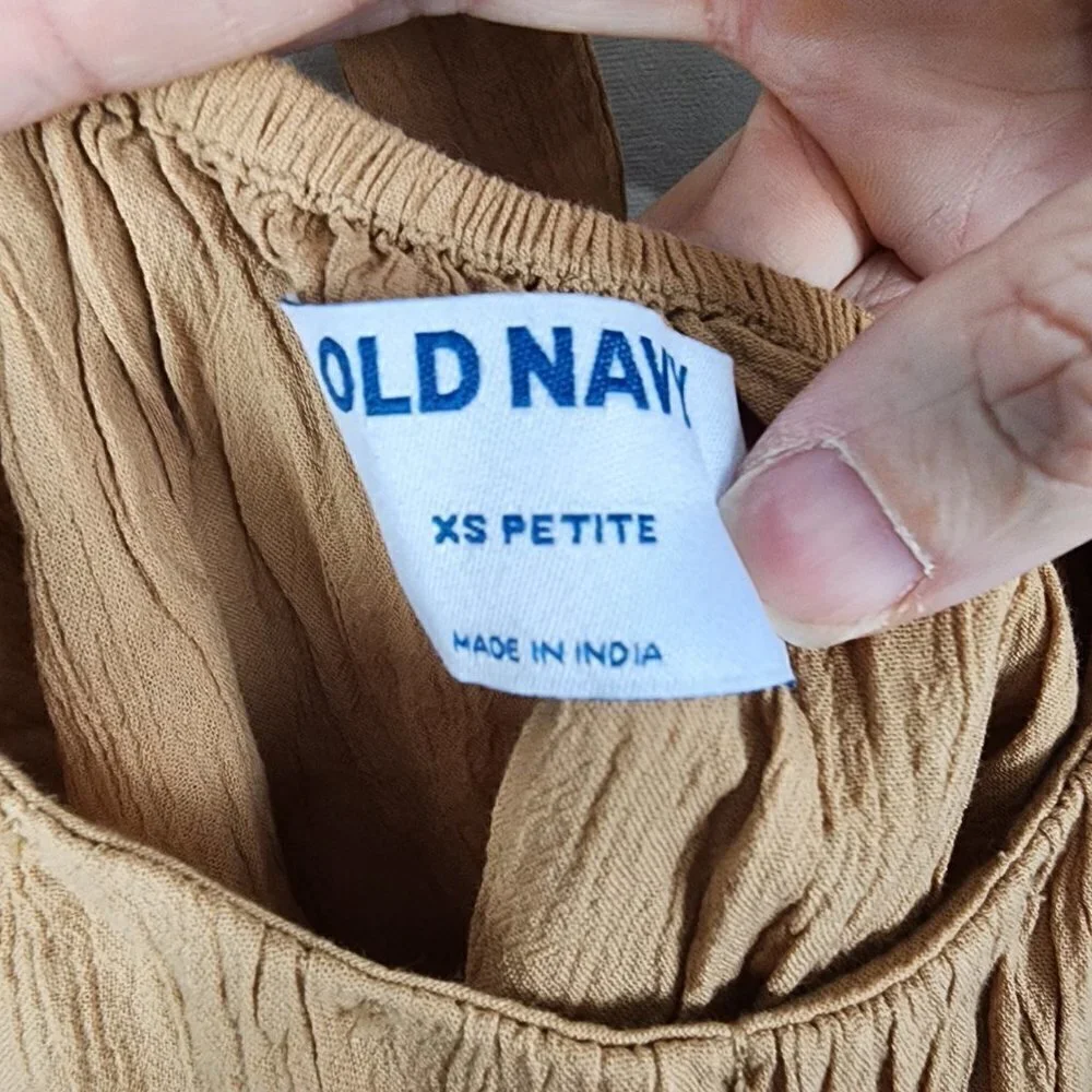 NWT Old‎ Navy Puff Sleeve Tie Back Top XSP